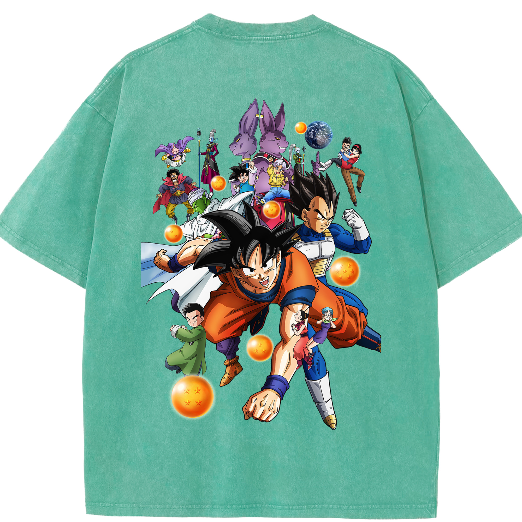 （画像用） ドラゴンボール DRAGON BALL 綿100% ヴィンテージ風 半袖Tシャツ（背面プリント）